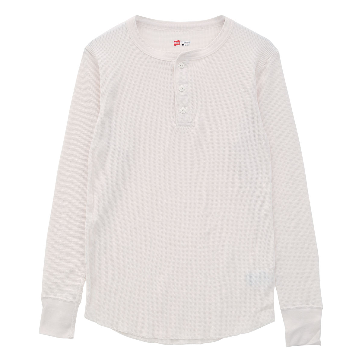 ヘインズ Hanes サーマル 長袖 シャツ ヘンリーネック ロングスリーブ Tシャツ メンズ サーマル HM4-Q502(IV-アイボリー-M)