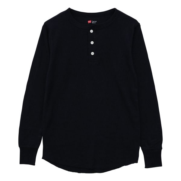 ヘインズ Hanes サーマル 長袖 シャツ ヘンリーネック ロングスリーブ Tシャツ メンズ サーマル HM4-Q502