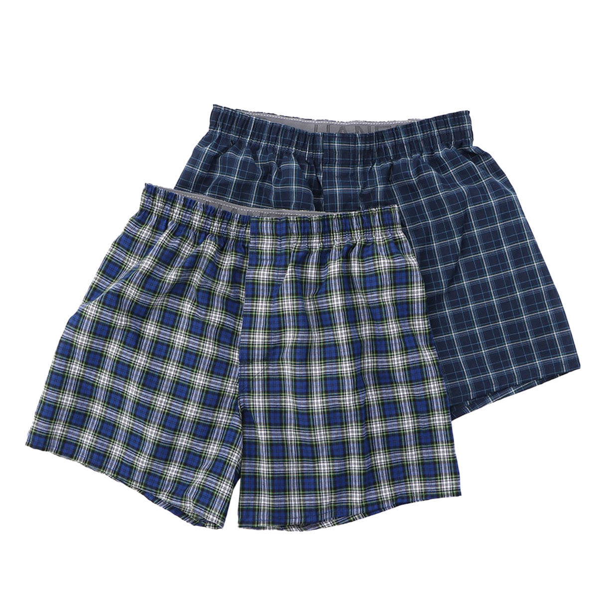 ヘインズ Hanes 2P ウーブントランクス 2枚組 メンズ アンダーウェア 抗菌防臭 HM8ET701(set4-M)