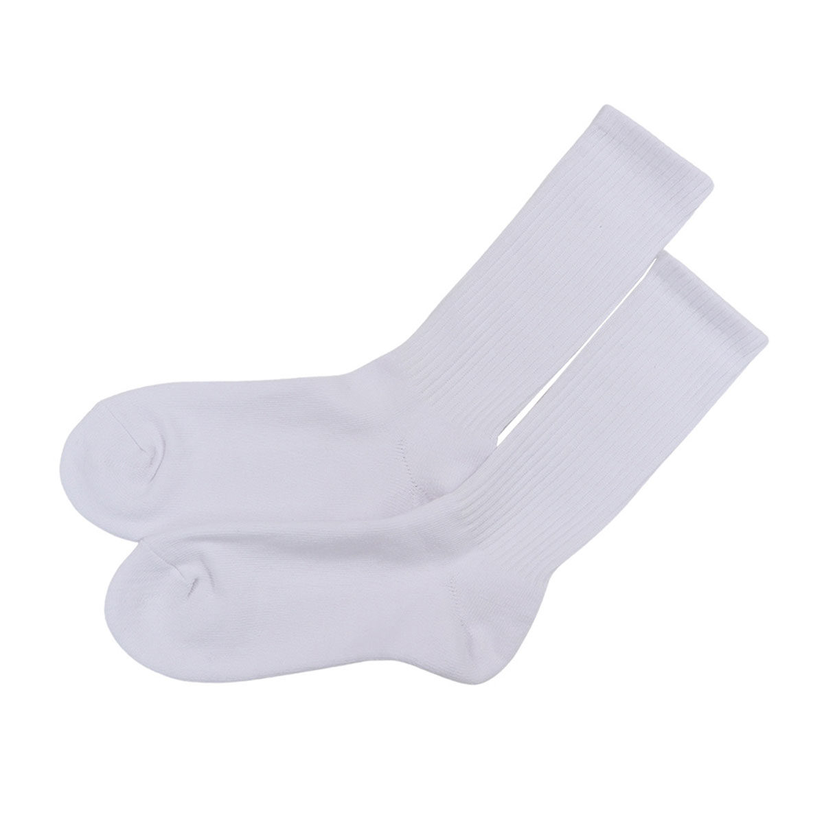 ヘインズ Hanes ビーフィー BEEFY フルレングス ソックス 2足組 メンズ ハーフパイル クルー丈 HMSBW001(WH-ホワイト-25-27cm)