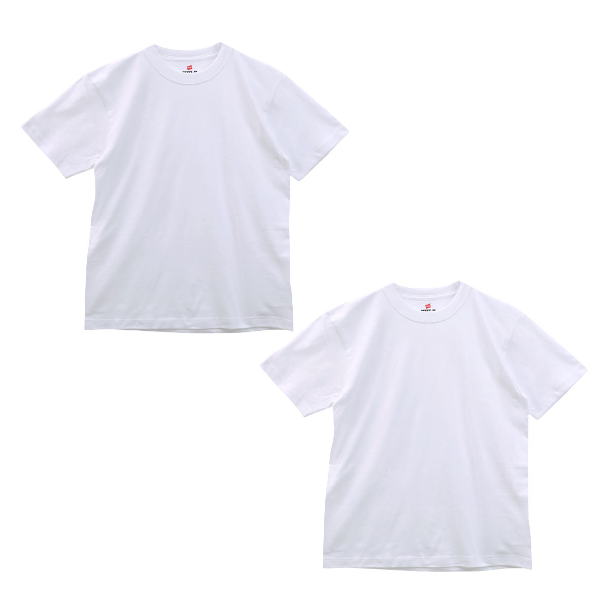 ヘインズ Hanes BEEFY クルーネックTシャツ ビーフィー 2P(WH-ホワイト-XS)