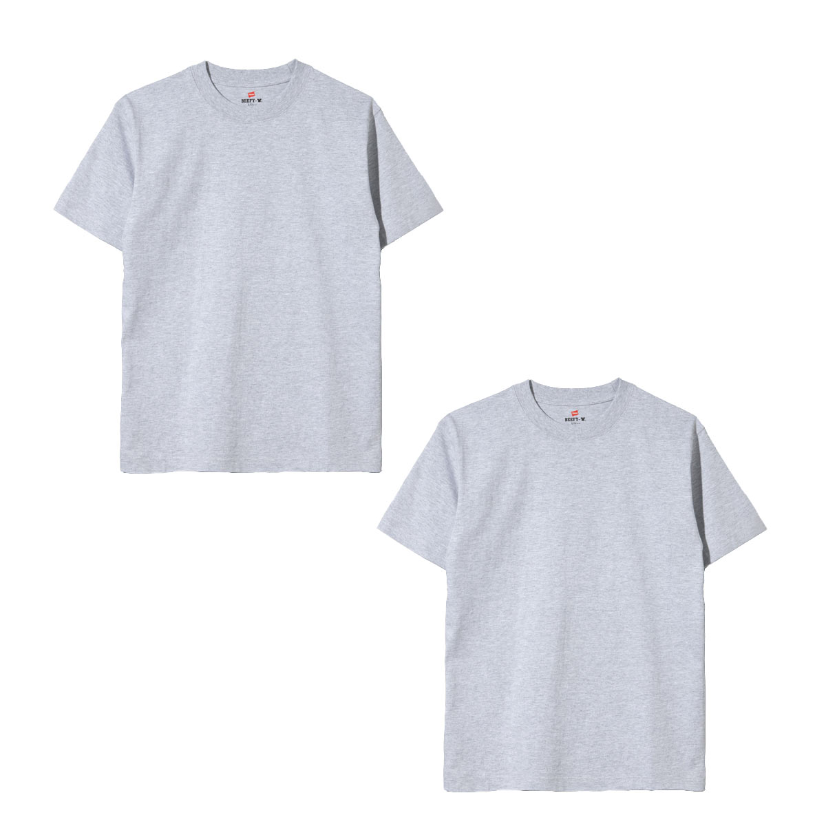 ヘインズ Hanes BEEFY クルーネックTシャツ ビーフィー 2P(GY-グレー-XS)