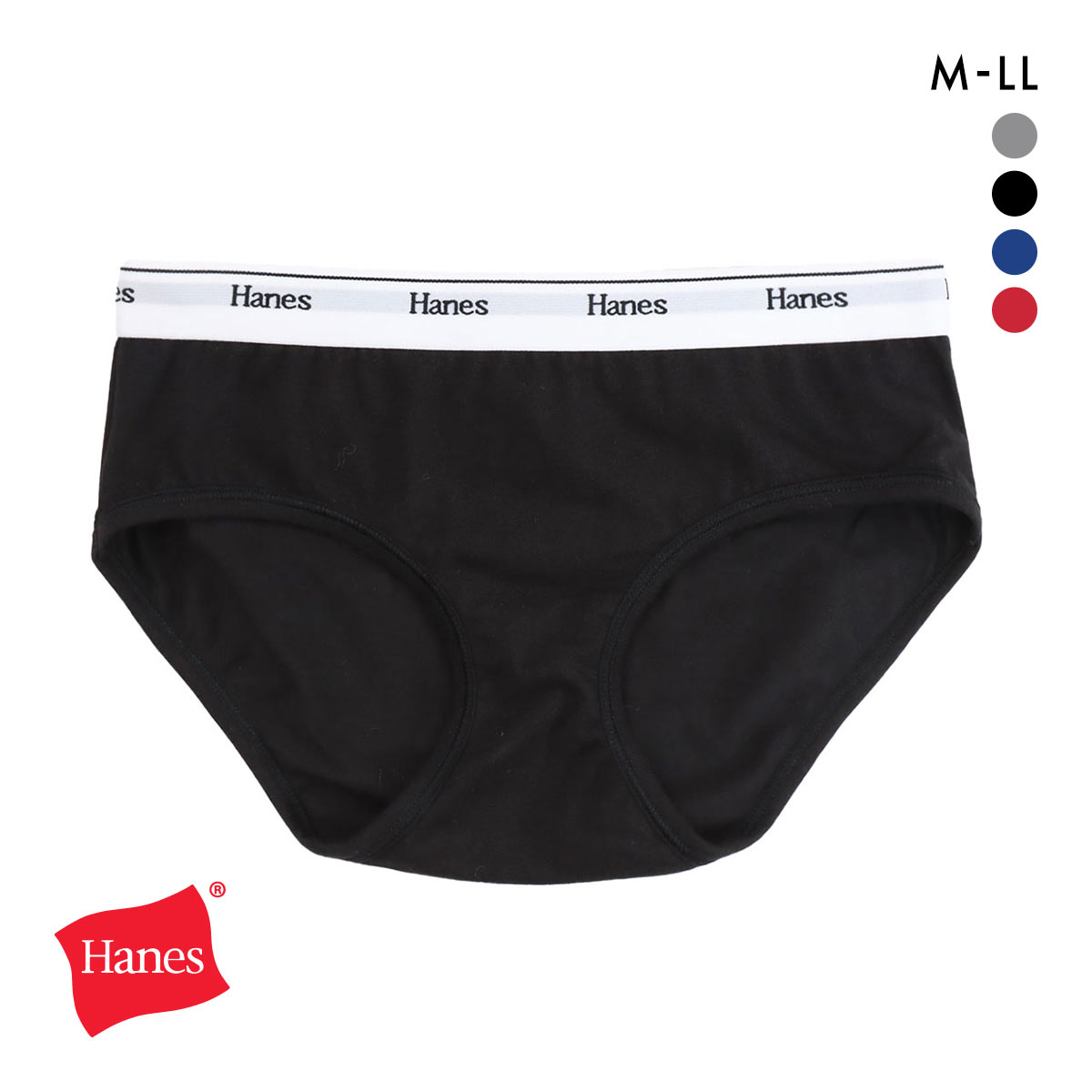 ヘインズ オリジナルス ショーツ コットンストレッチ レディース HW6EB301 スタンダード ペアショーツ Hanes originals(BK-ブラック-M)