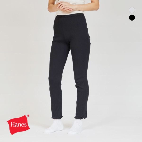 ヘインズ オリジナルス オーガニックコットン リブ ロングパンツ レディース HW9-B102 レギンス Hanes originals
