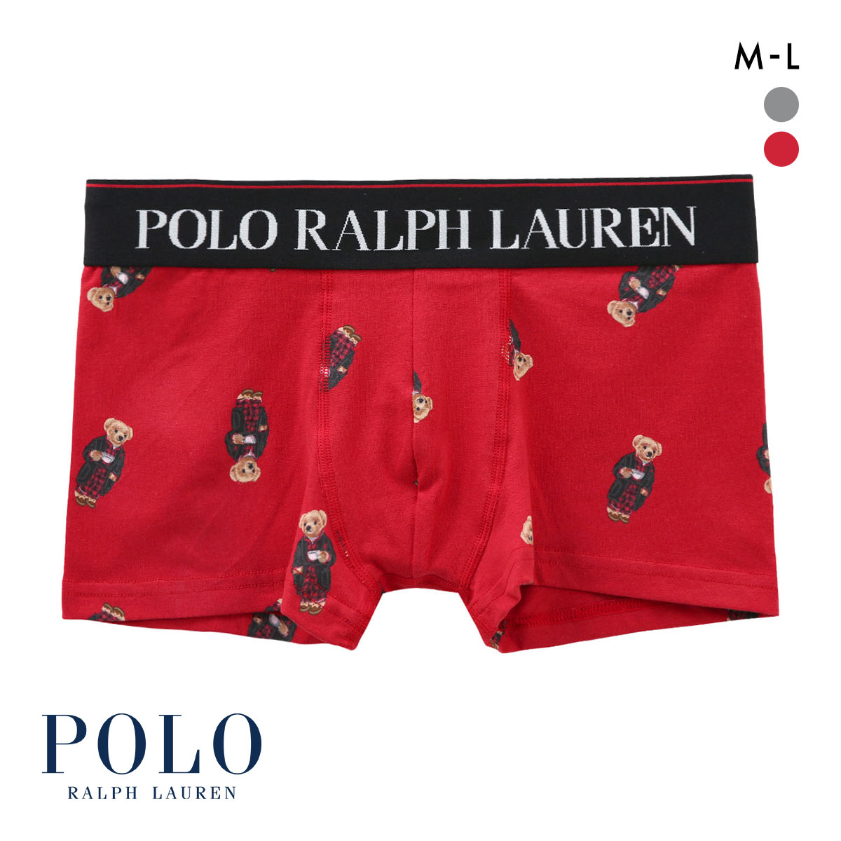 ポロ ラルフ ローレン Fall Morning Robe Bear ローライズ ボクサーパンツ 前閉じ メンズ アンダーウェア POLO RALPH LAUREN(RE-レッド-M)