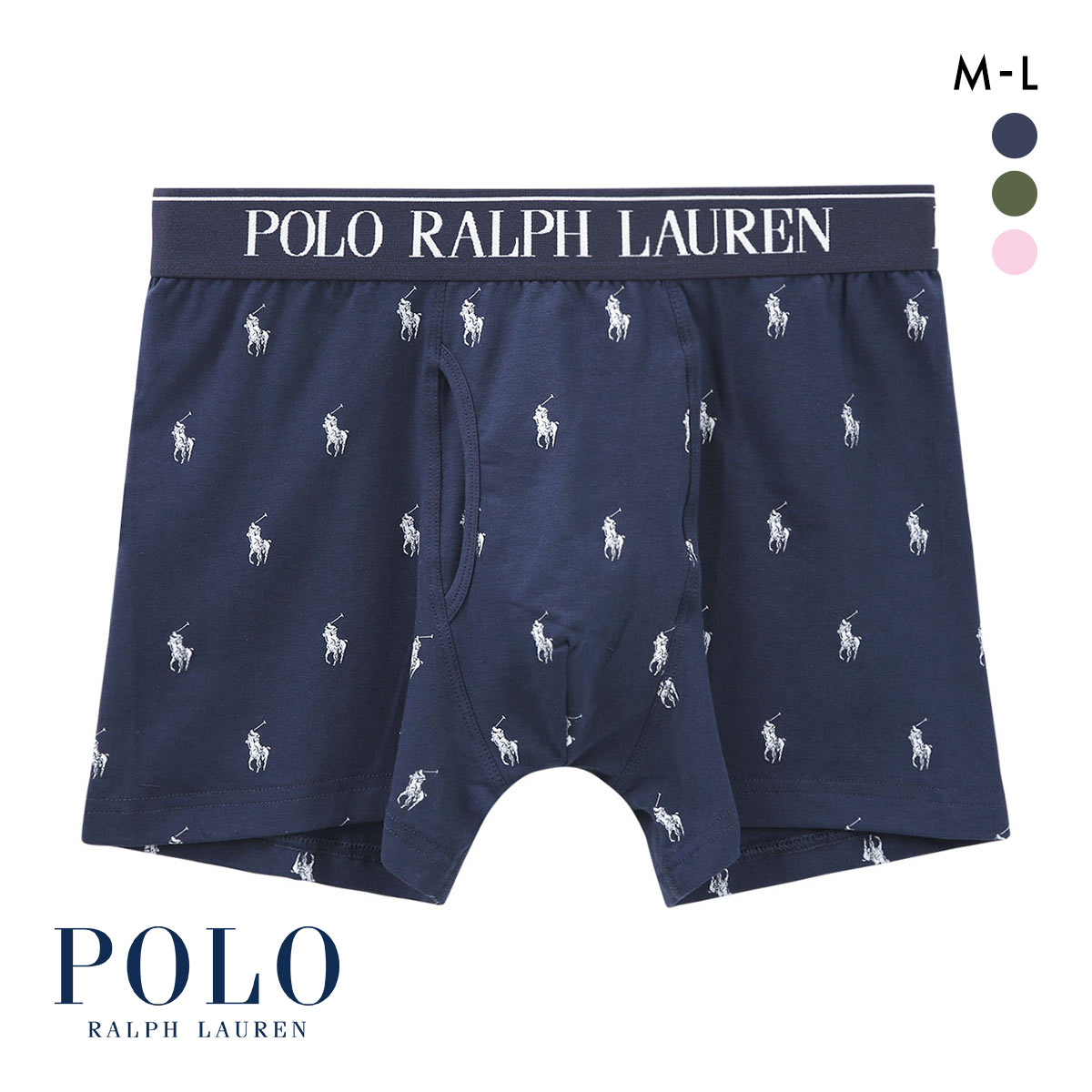 ポロ ラルフ ローレン PP Printed Boxer Brief ボクサーパンツ メンズ アンダーウェア POLO RALPH LAUREN 前開き(NV-ネイビー-M)