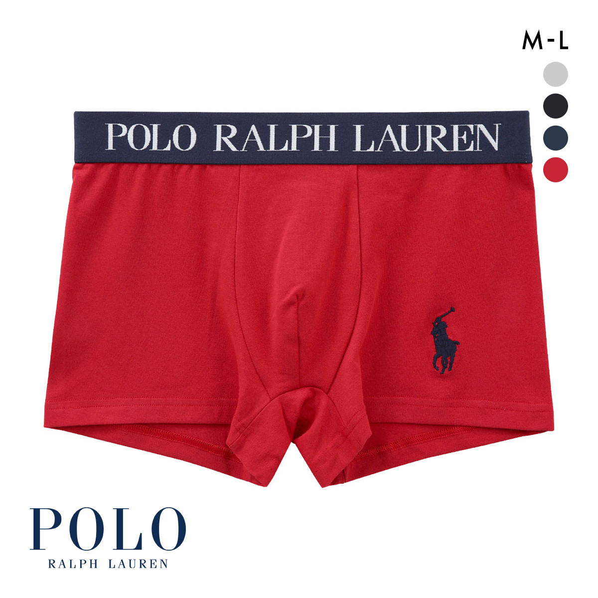 ポロ ラルフ ローレン Short Boxer PP Embroidery PP刺繍 ショート ボクサーパンツ メンズ POLO RALPH LAUREN 前閉じ(RE-レッド-M)