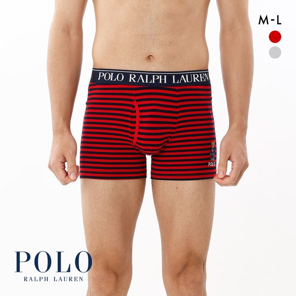 ポロ ラルフ ローレン Stripe Core Flag Sweater Bear Embroidery ボクサーパンツ 前あき メンズ アンダーウェア POLO RALPH LAUREN