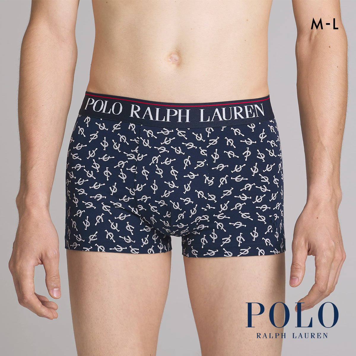 ポロ ラルフ ローレン Cross Country Horseshoe Short Boxer ショート ボクサーパンツ メンズ POLO RALPH LAUREN 前閉じ(NV-ネイビー-M)