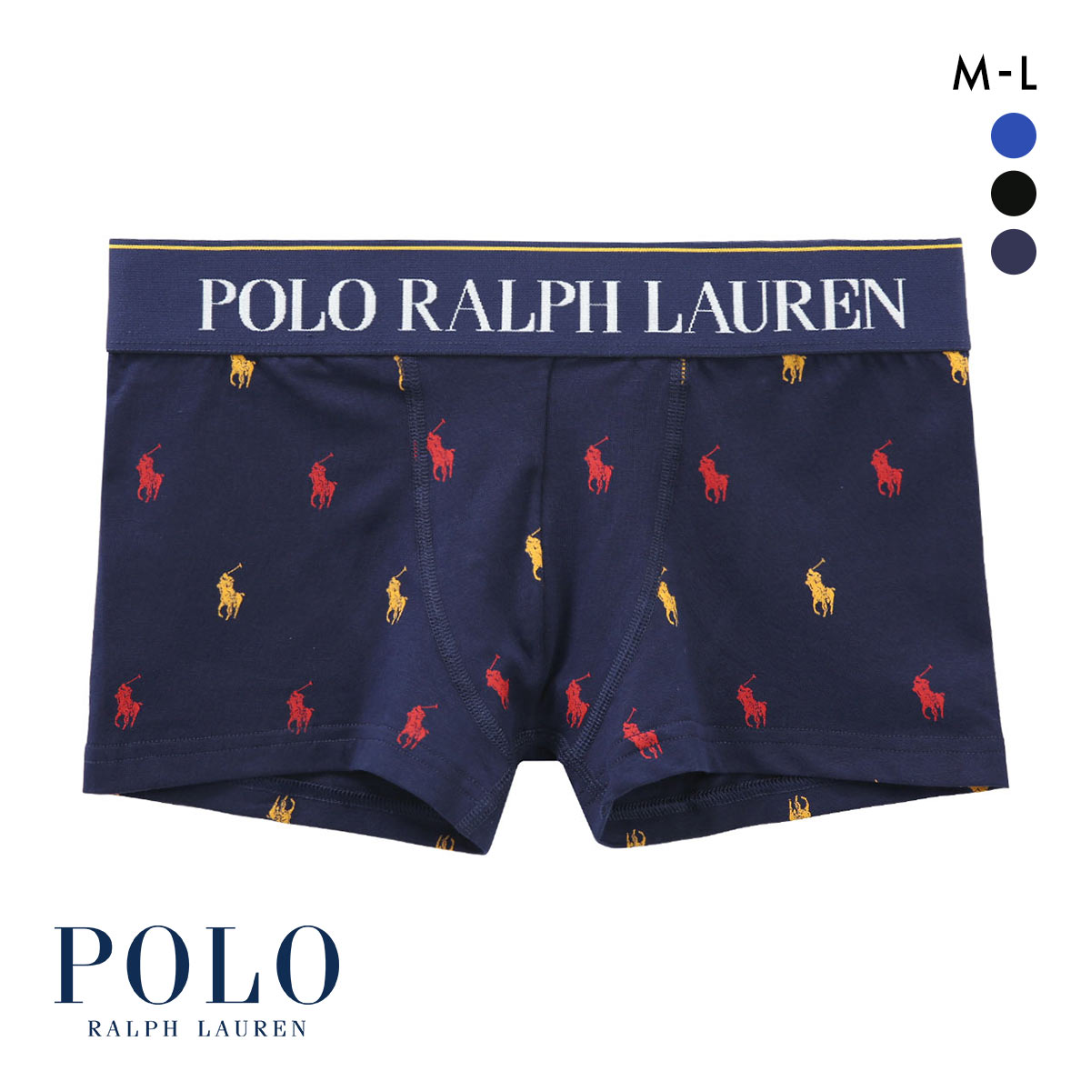 ポロ ラルフ ローレン POLO RALPH LAUREN Multi PP Printed Low Rise Boxer ローライズ ボクサーパンツ メンズ アンダーウェア(NV-ネイビー-M)