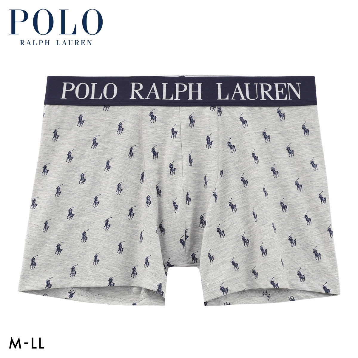 ポロ ラルフ ローレン ボクサーパンツ メンズ アンダーウェア POLO RALPH LAUREN 前とじ(GY-グレー-M)
