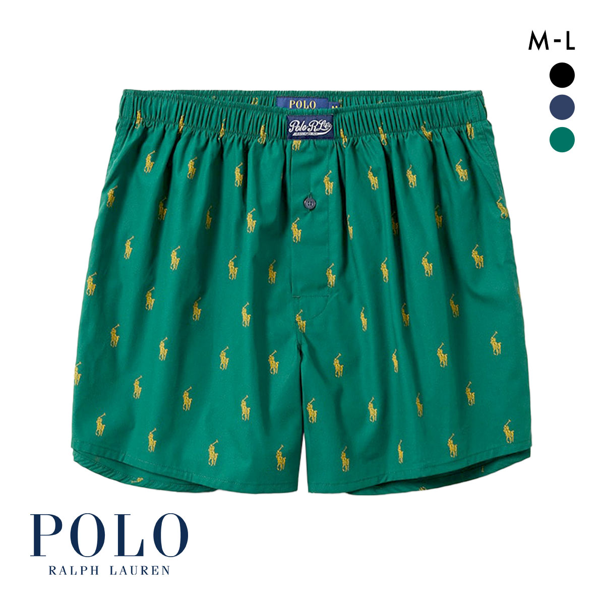 ポロ ラルフ ローレン トランクス メンズ アンダーウェア  POLO RALPH LAUREN AOPP Printed Woven Boxer(GR-グリーン-M)