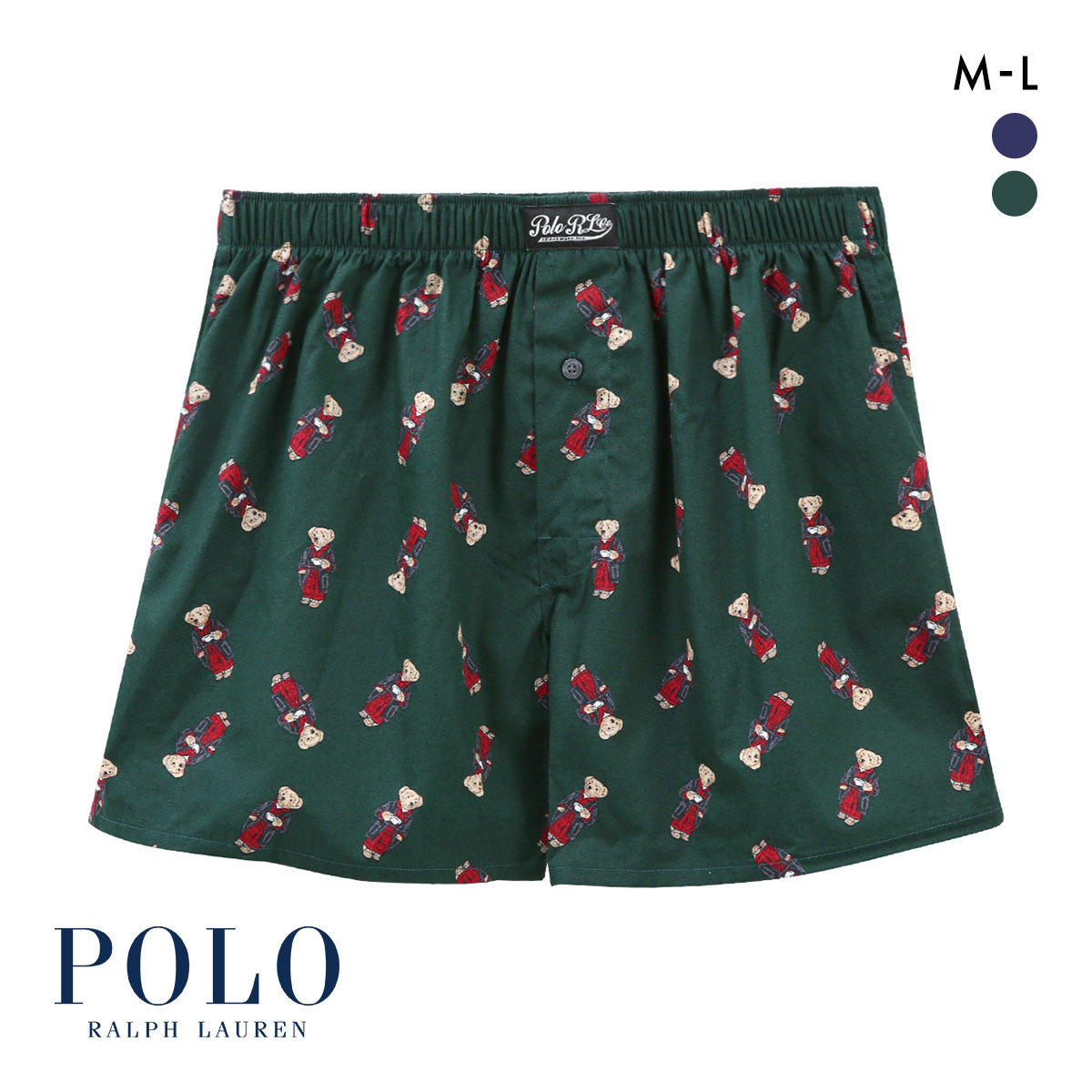 ポロ ラルフ ローレン Fall Morning Robe Bear トランクス 前あき メンズ アンダーウェア POLO RALPH LAUREN(GR-グリーン-M)