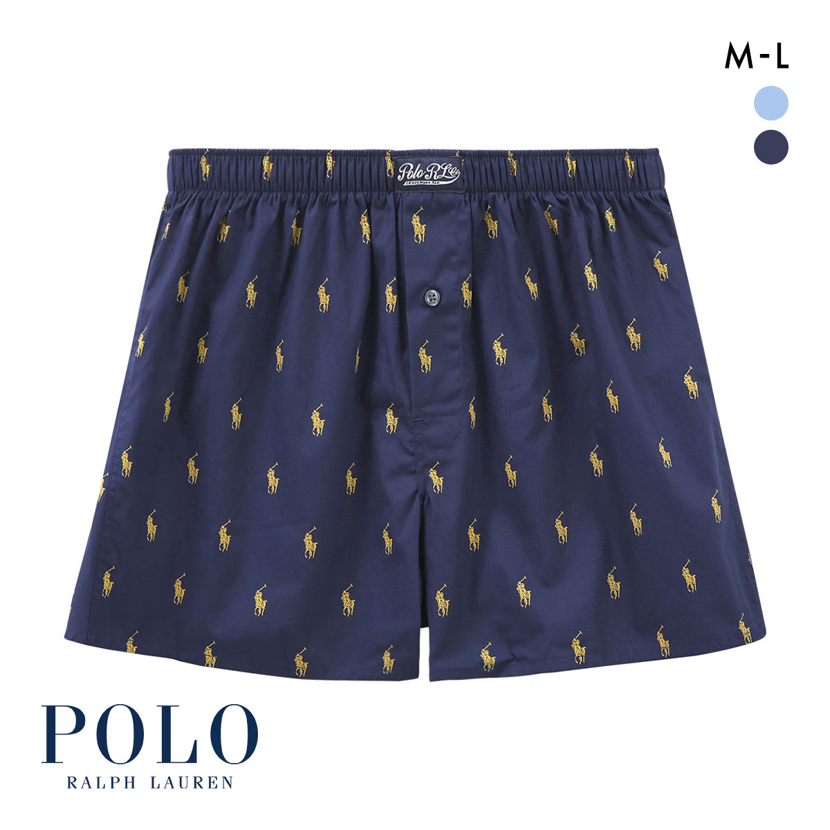 ポロ ラルフ ローレン AOPP Printed Woven Boxer トランクス 前あき メンズ アンダーウェア POLO RALPH LAUREN(NV-ネイビー-M)