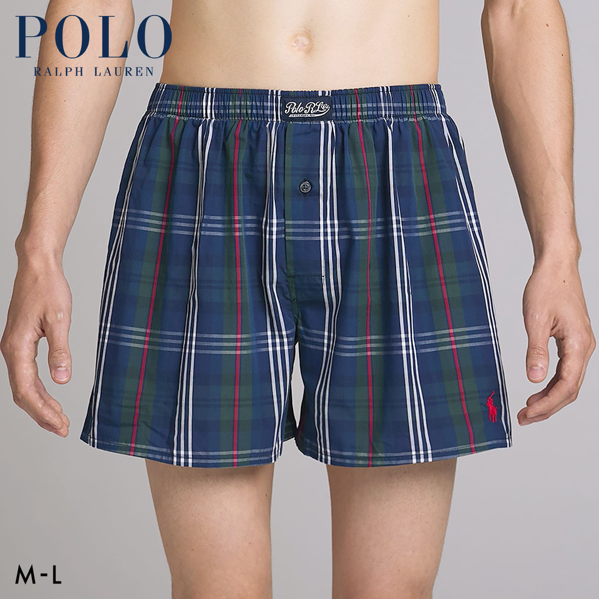 ポロ ラルフ ローレン Carson Plaid Woven Boxer トランクス 前あき メンズ アンダーウェア POLO RALPH LAUREN