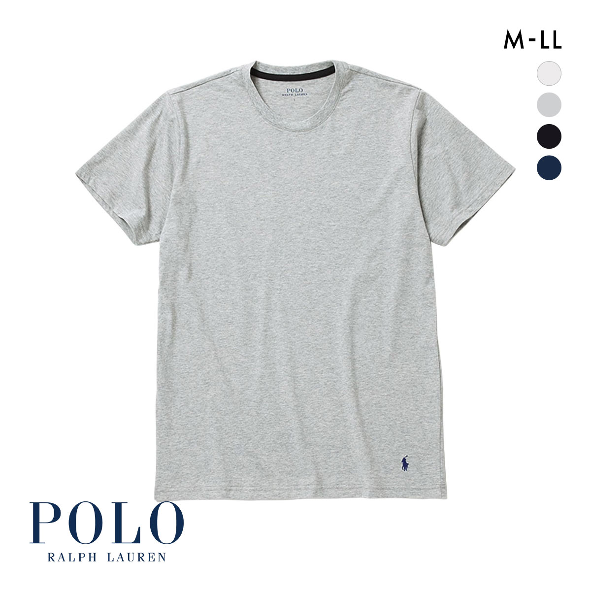 ポロ ラルフ ローレン Crew Neck Short Sleeve クルーネック Tシャツ 半袖 メンズ スリープウェア POLO RALPH LAUREN(GY-グレー-M)