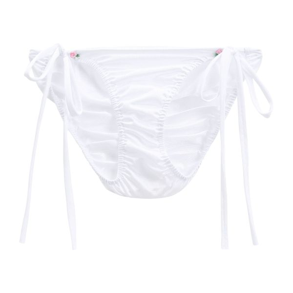 Fany 紐パン ショーツ セクシー フラワーモチーフ付き 横紐