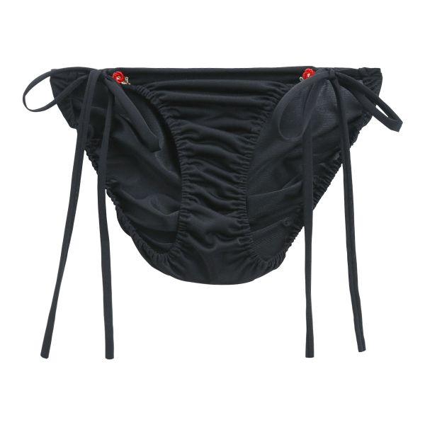 Fany 紐パン ショーツ セクシー フラワーモチーフ付き 横紐