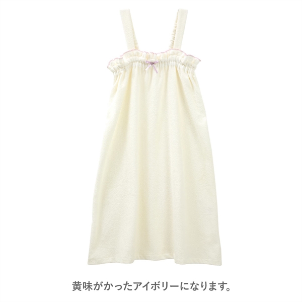 ルームウェア バスラップ 綿100％ レディース 着るタオル バスタオル バスローブ パイル 涼しい 汗 夏 薄手 リボン