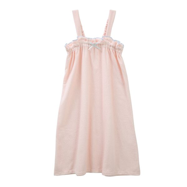 ルームウェア バスラップ 綿100％ レディース 着るタオル バスタオル バスローブ パイル 涼しい 汗 夏 薄手 リボン