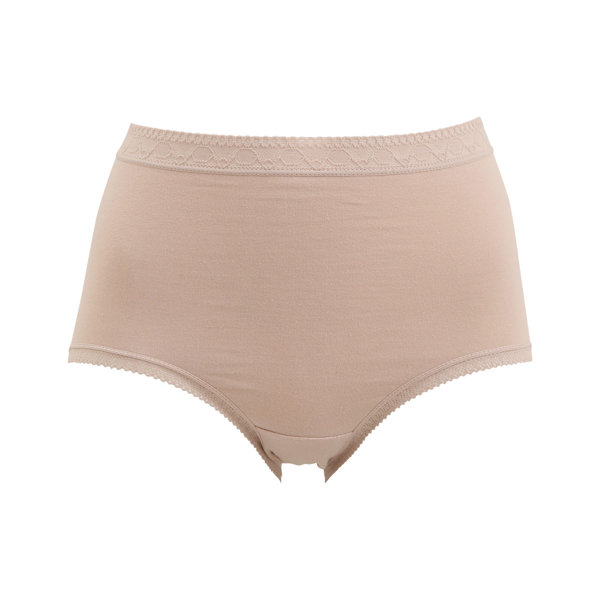 ヒップ美人 美尻メイク 脇スッキリ はきこみ深め 綿混 ショーツ(BE-ベージュ-M)