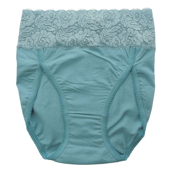 おなかもおしりもすっぽり包む スタンダード ショーツ 深め ウエストレース 綿混 大きいサイズ 単品