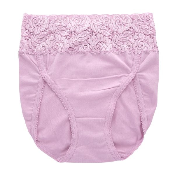 おなかもおしりもすっぽり包む スタンダード ショーツ 深め ウエストレース 綿混 大きいサイズ 単品