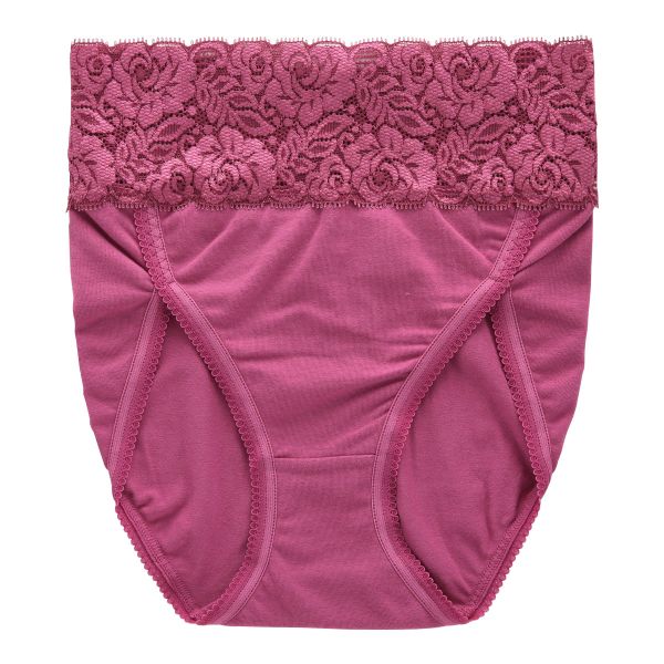 おなかもおしりもすっぽり包む スタンダード ショーツ 深め ウエストレース 綿混 大きいサイズ 単品