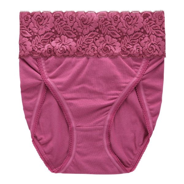 おなかもおしりもすっぽり包む スタンダード ショーツ 深め ウエストレース 綿混 大きいサイズ 単品