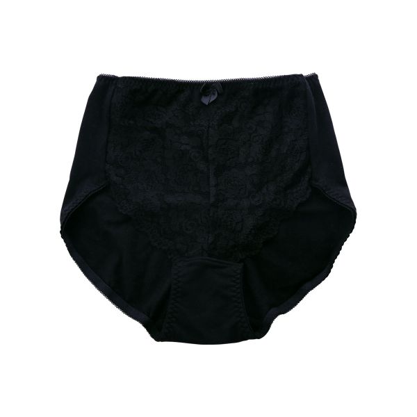 ヒップ美人 ショーツ 美尻メイク&おなかサポート 足口 レース 綿混 サポート