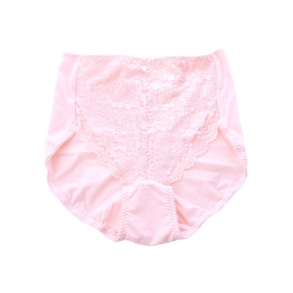 ヒップ美人 ショーツ 美尻メイク&おなかサポート 足口 レース 綿混 サポート