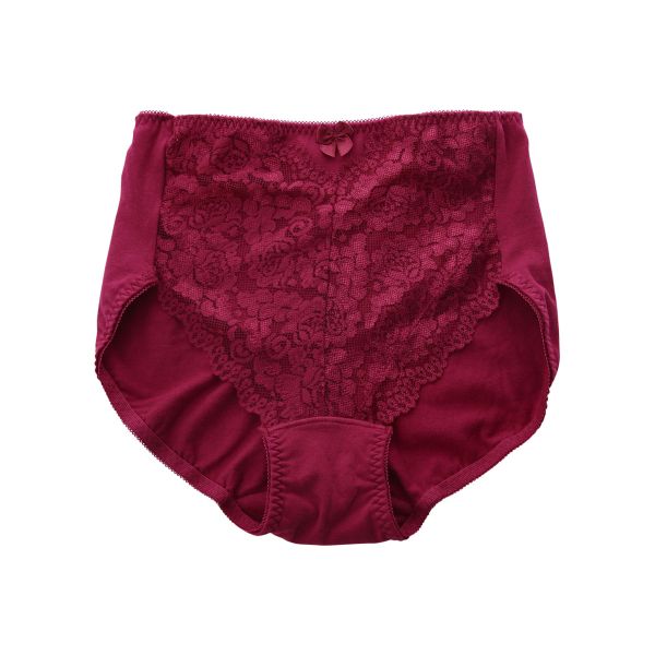 ヒップ美人 ショーツ 美尻メイク&おなかサポート 足口 レース 綿混 サポート