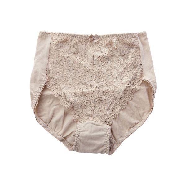 ヒップ美人 ショーツ 美尻メイク&おなかサポート 足口 レース 綿混 サポート
