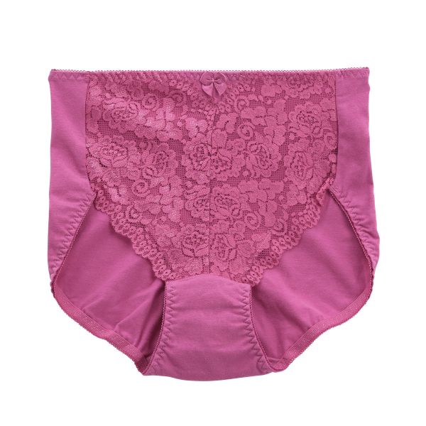 ヒップ美人 ショーツ 美尻メイク&おなかサポート 足口 レース 綿混 サポート