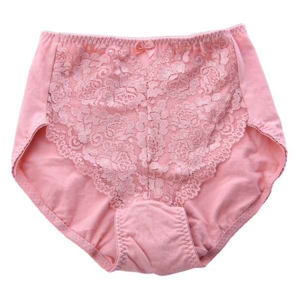 ヒップ美人 ショーツ 美尻メイク&おなかサポート 足口 レース 綿混 サポート