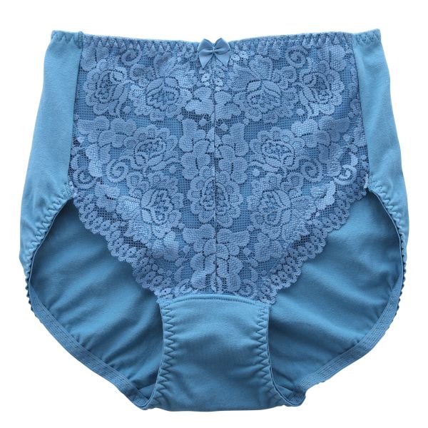 ヒップ美人 ショーツ 美尻メイク&おなかサポート 足口 レース 綿混 サポート