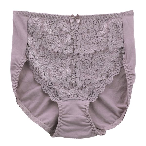 ヒップ美人 ショーツ 美尻メイク&おなかサポート 足口 レース 綿混 サポート