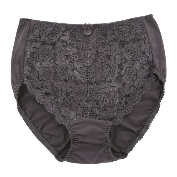 ヒップ美人 ショーツ 美尻メイク&おなかサポート 足口 レース 綿混 サポート
