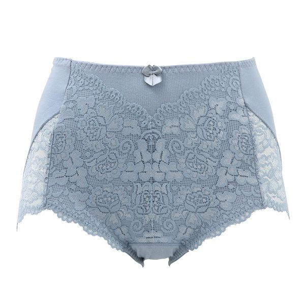 ショーツガードル おなかおさえ機能つき 脇丈深め すっぽり 足口レース 綿混 サポート