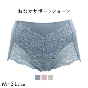 とろける肌ここち おなかサポート ショーツ はき込み深め フロントレース 単品