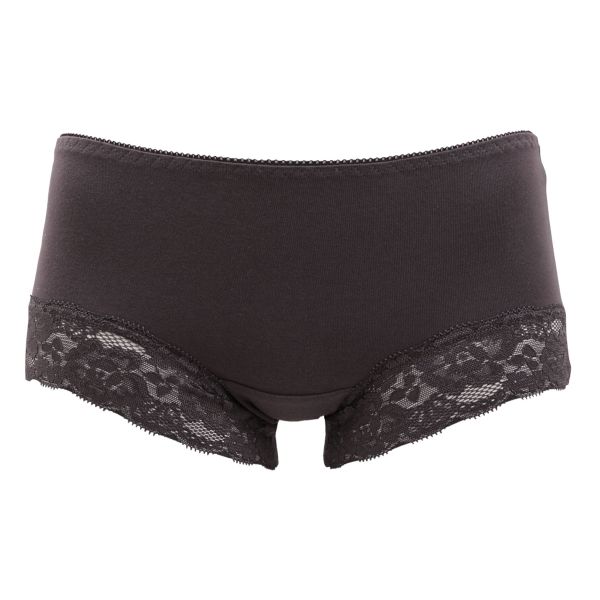 サニタリーショーツ 羽つきナプキン対応 綿混 生理用 シンプル レース 単品