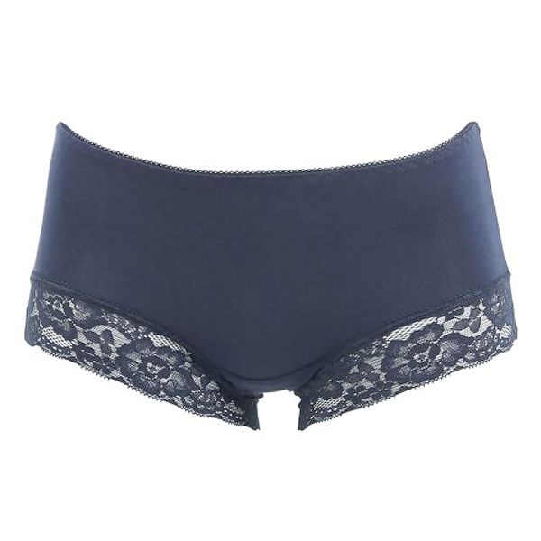 サニタリーショーツ 羽つきナプキン対応 綿混 生理用 シンプル レース 単品