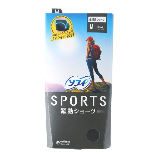 ソフィ SPORTS 躍動ショーツ サニタリーショーツ 羽付きナプキン対応 ズレに強い スポーツ メッシュ 吸汗速乾 ML 単品