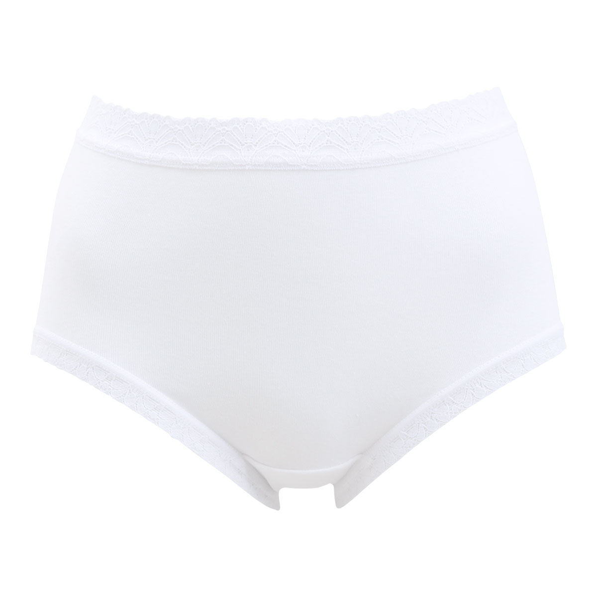 クロスコ KUROSUCO 日本製 綿混 お腹すっぽりFit ノーマルショーツ(WH-ホワイト-M)