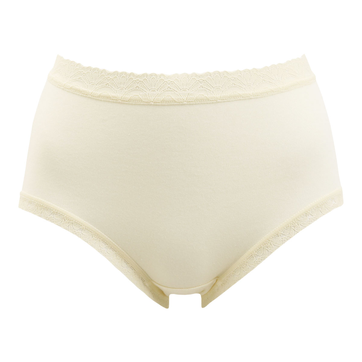 クロスコ KUROSUCO 日本製 綿混 お腹すっぽりFit ノーマルショーツ(CR-クリーム-M)