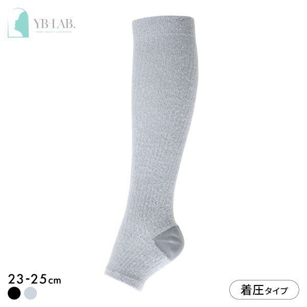 YB-LAB. グラマラスパッツ ふわりぃスリム かかと保湿ソックス 着圧 あったか オープントゥ 靴下 レディース FuWaly Slim