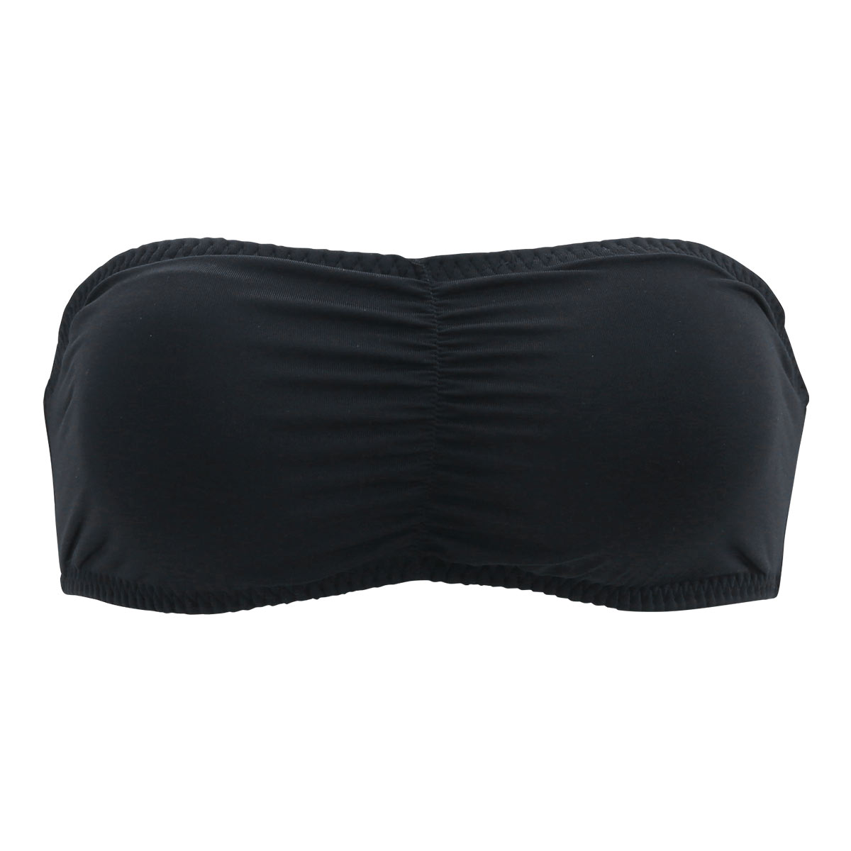 無地 チューブブラ 下厚パッド入り バンドゥブラ バンドゥ ブラカバー(BK-ブラック-M)