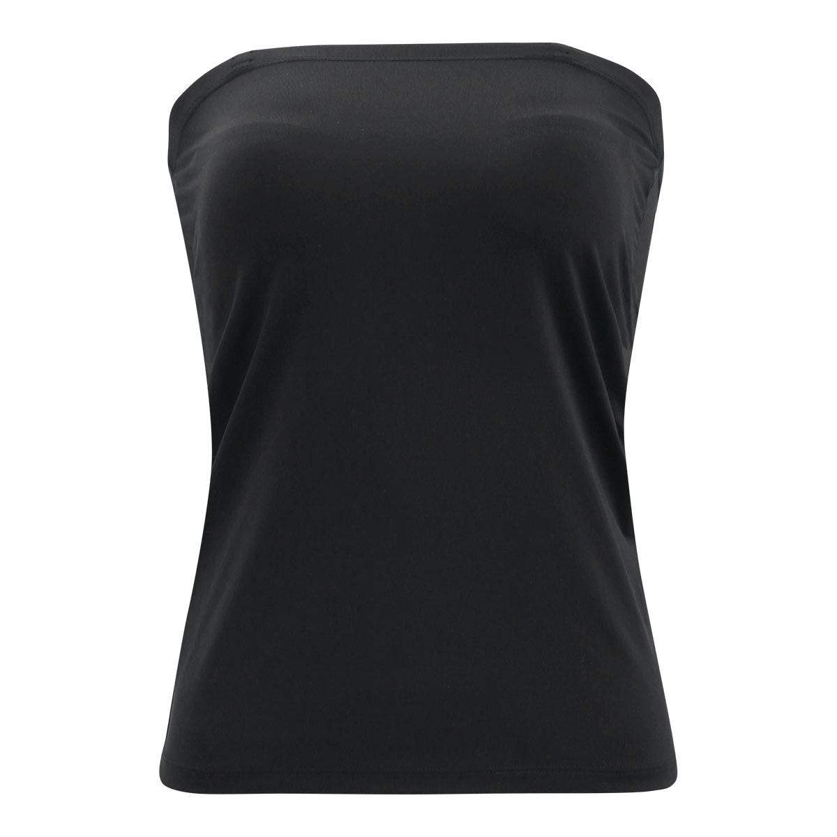 無地 シンプル ブラトップ カップ付き インナー ブラキャミ(BK-ブラック-M)