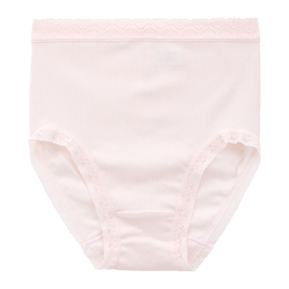 クロスコ KUROSUCO ショーツ 深め ハイウエスト 日本製 お腹すっぽりFit リブ 綿100％ ハイライズ 単品(PI-ピンク-M)