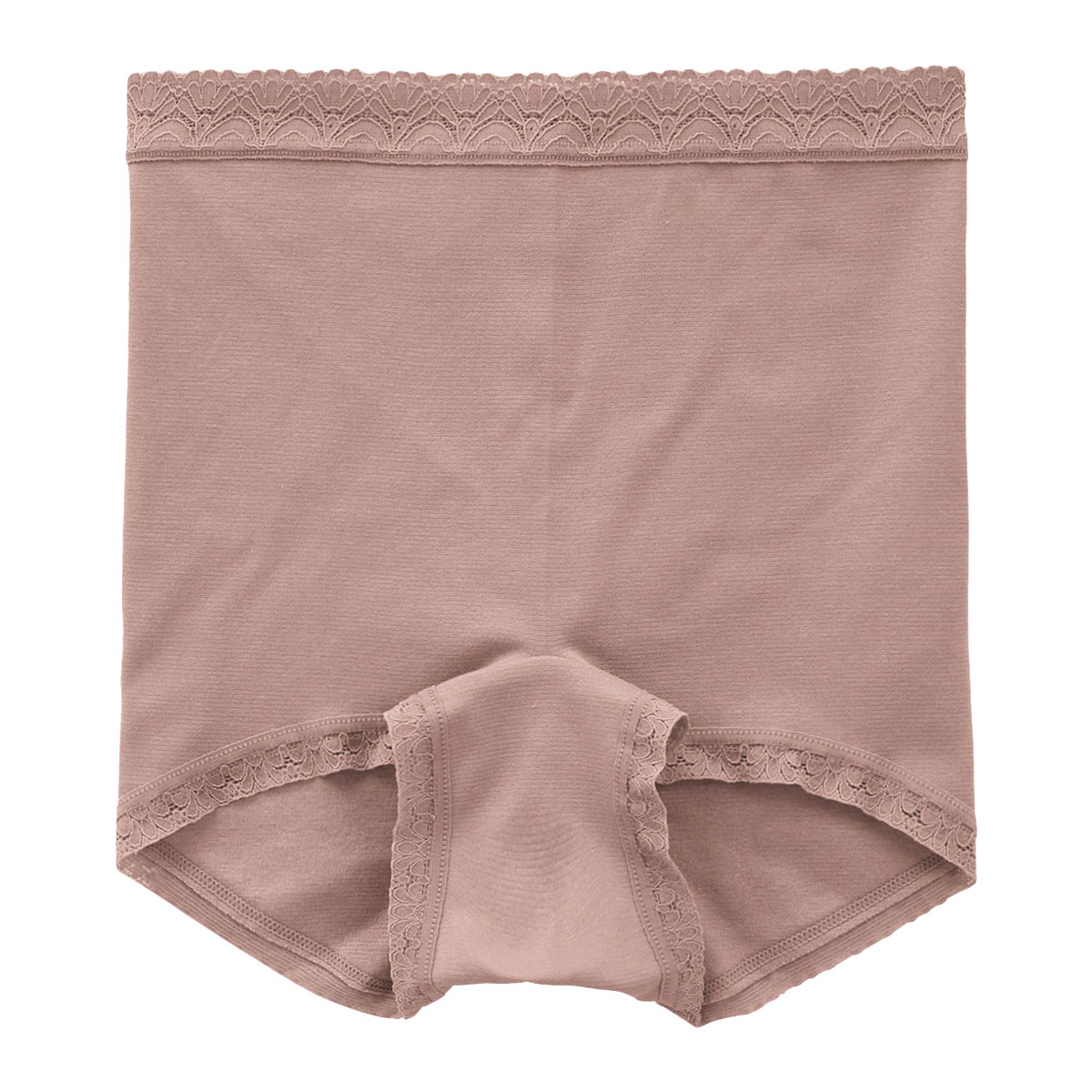 クロスコ KUROSUCO ショーツ お腹すっぽり 深め ハイウエスト 一分丈 日本製 綿混 ストレッチ 単品(BR-ブラウン-M)